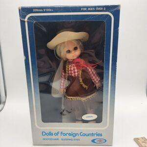 Dolls Of Foreign Countries Cowgirl Rooted Hair Sleeping Eyes